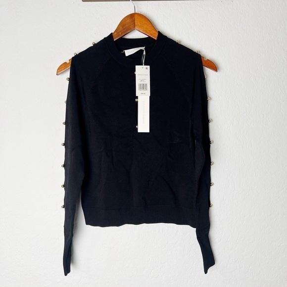 JONATHAN SIMKHAI Ryann Beaded Keyhole Sweater - Picture 3 of 7